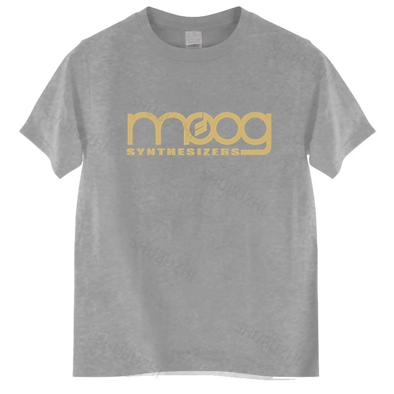Moog — Black Crew Neck Synthesizer Tee - Neon Districts