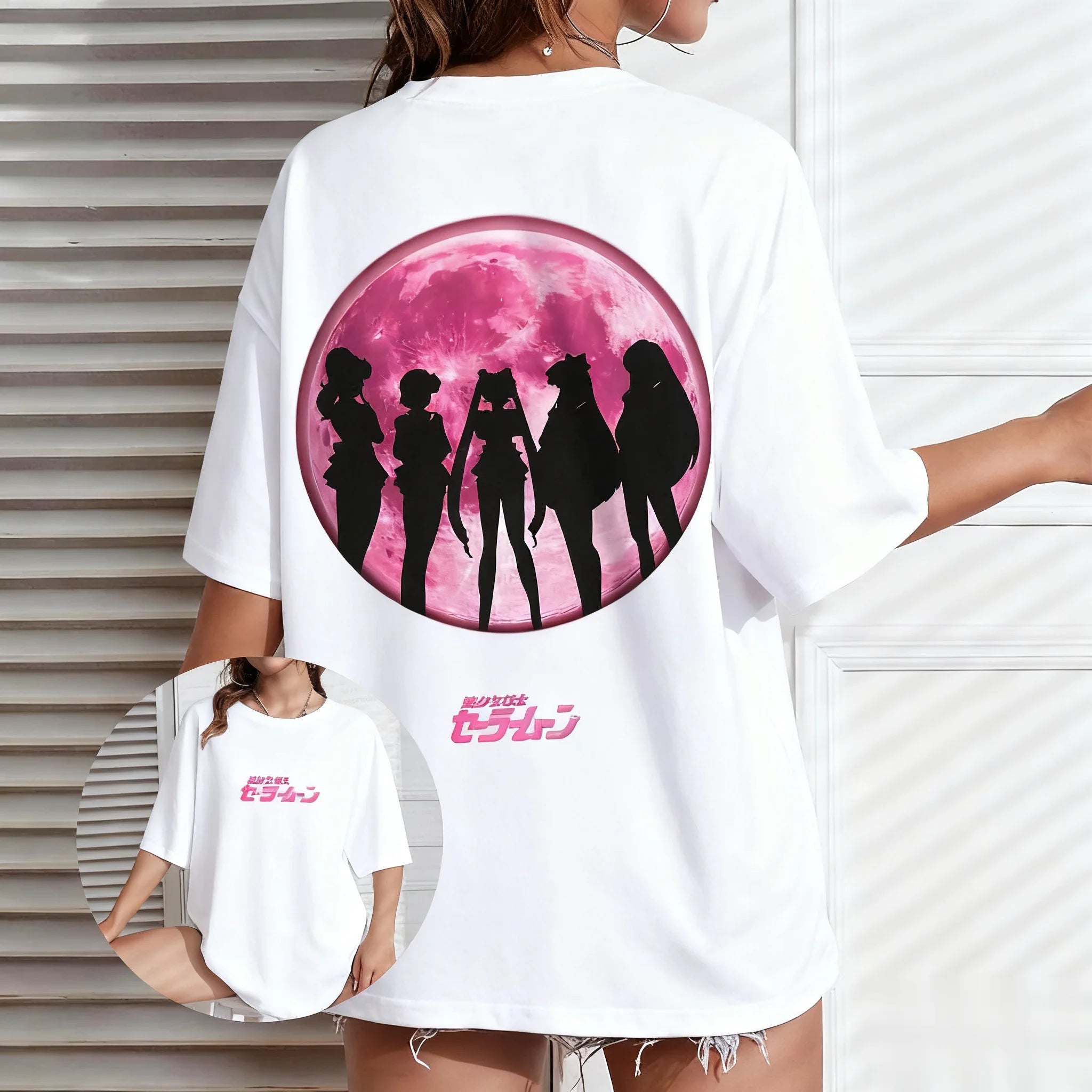 Sailor Moon — Oversize Y2K Streetwear Graphic Tee - Neon Districts