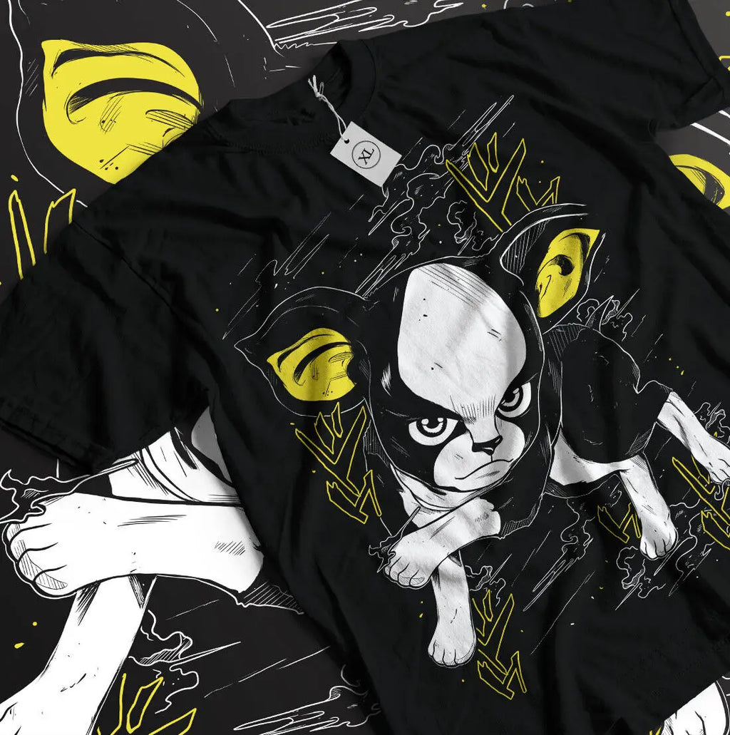 Iggy JoJo's Bizarre Adventure Tee - Anime Graphic Dog Tee for Fans - Neon Districts