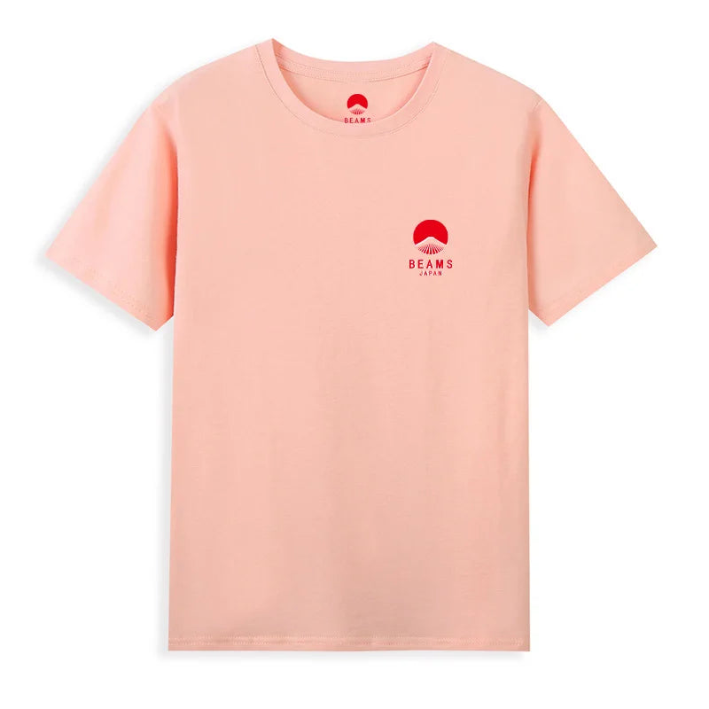 Mount Fuji — Embroidered Logo Japan Cotton Tee - Neon Districts