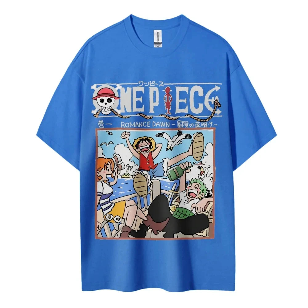 One Piece — Straw Hat Crew Oversized Peripheral Tee - Neon Districts