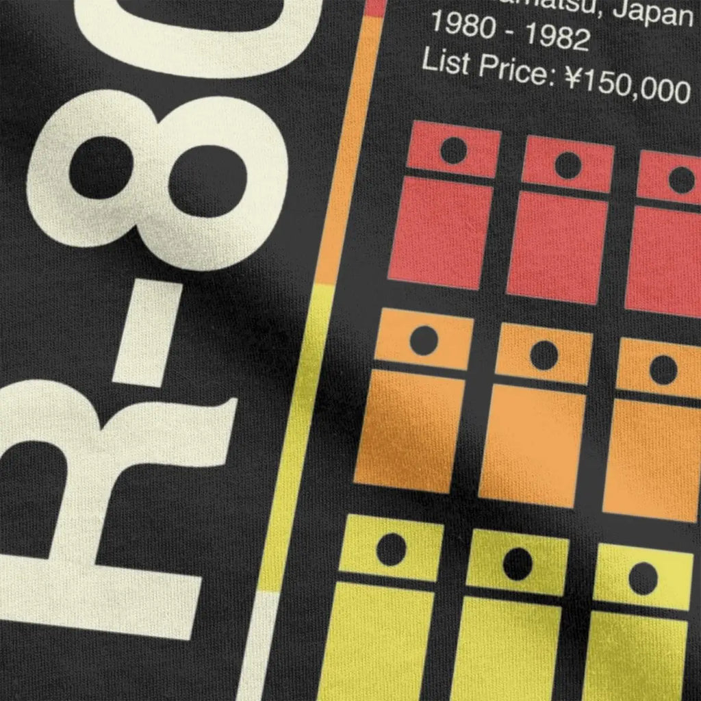 Roland TR-808 — Vertical Drum Machine Graphic Tee - Neon Districts