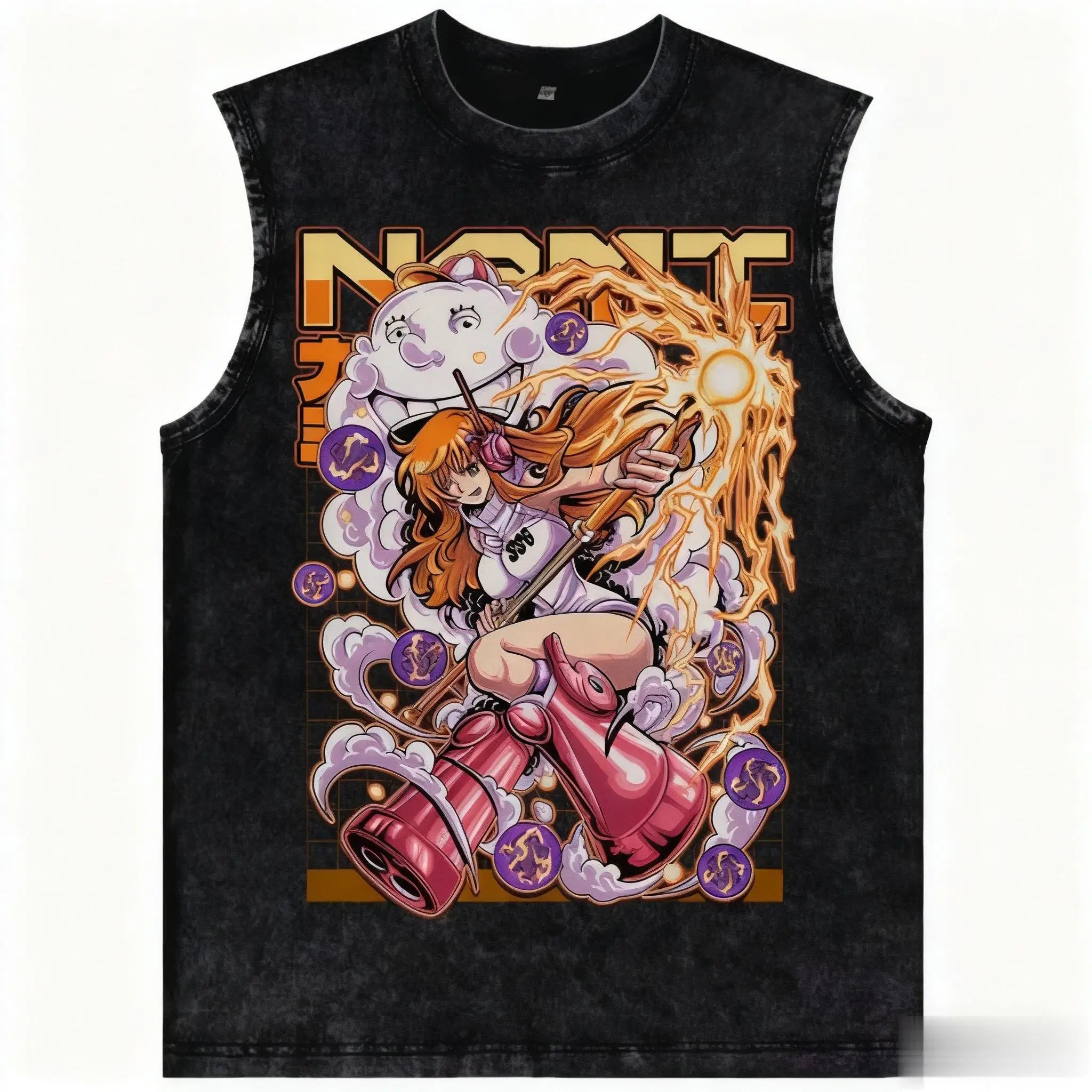 One Piece — Harajuku Washed Vintage Tank Top - Neon Districts