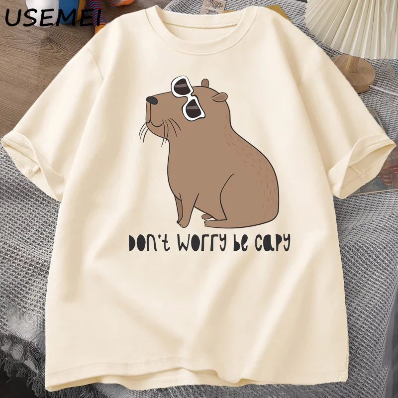 Don't Worry, Be Capy Tee - Neon Districts