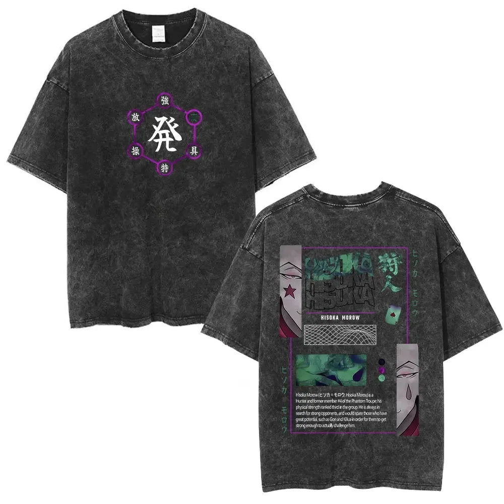 Hunter x Hunter Phantom Troupe Tee – Hisoka Oversized Washed
