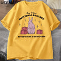 Sure, I Have Emotional Baggage — Vintage Rabbit Meme Women's Tee - Neon Districts