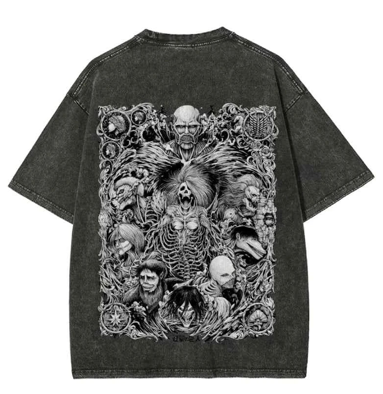 Attack on Titan Retro Cotton Tee – Anime Streetwear