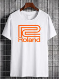 Roland Synthesizer Logo — Retro Music Streetwear Graphic Tee - Neon Districts