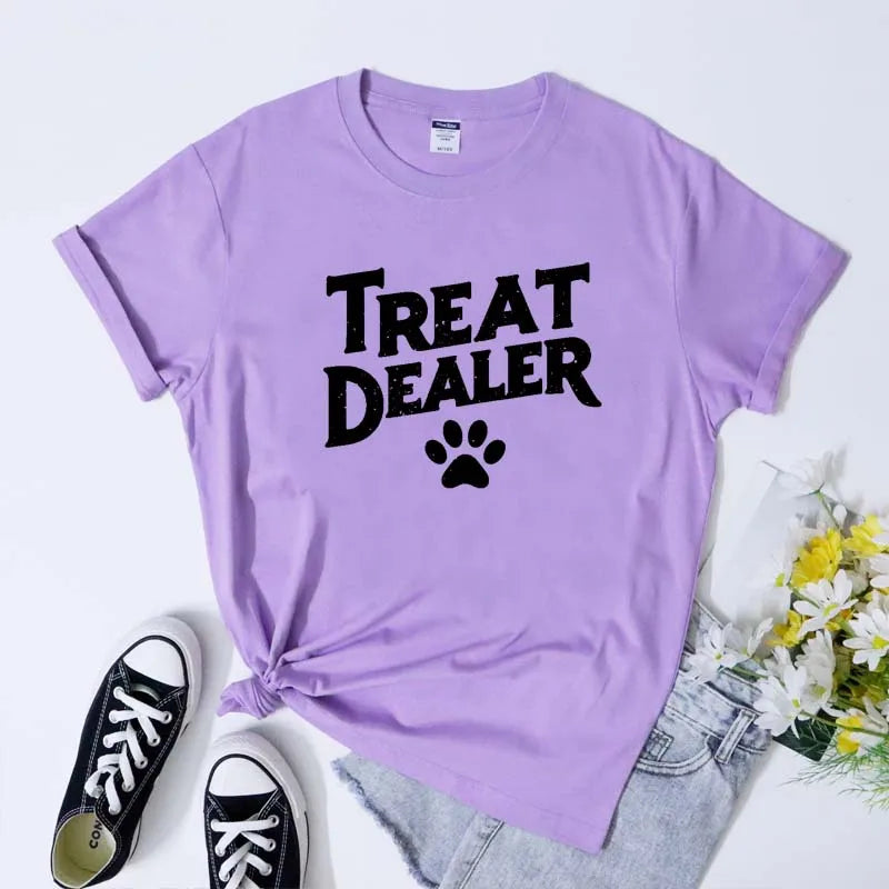 Treat Dealer Dog Mom Tee - Neon Districts