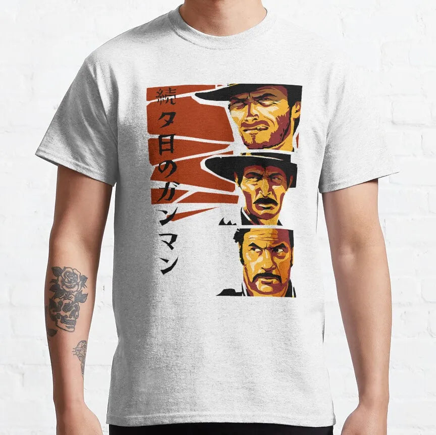 Spaghetti Western movie T shirts - Color Van Cleef Eastwood Wallach