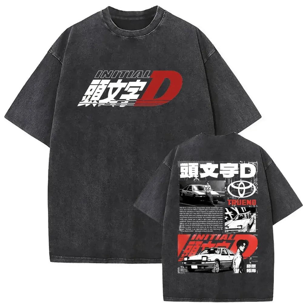 Initial D — AE86 Drift Washed Oversized Tee