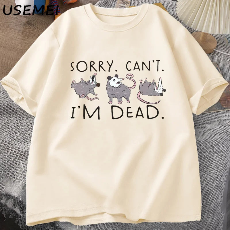 Opossum Anxiety Attack — Funny Animal Streetwear Graphic Tee - Neon Districts