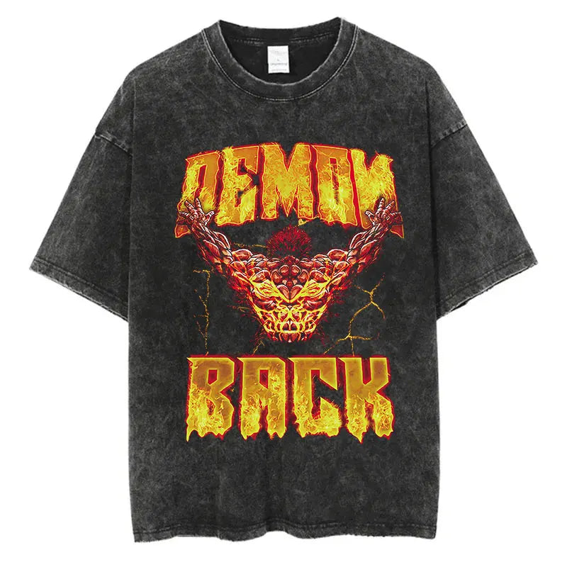 Baki Hanma Harajuku Vintage Washed Tee