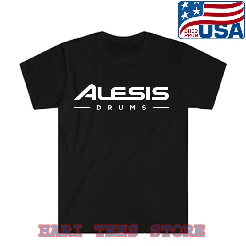 Alesis — Drums Logo Black Graphic Tee - Neon Districts