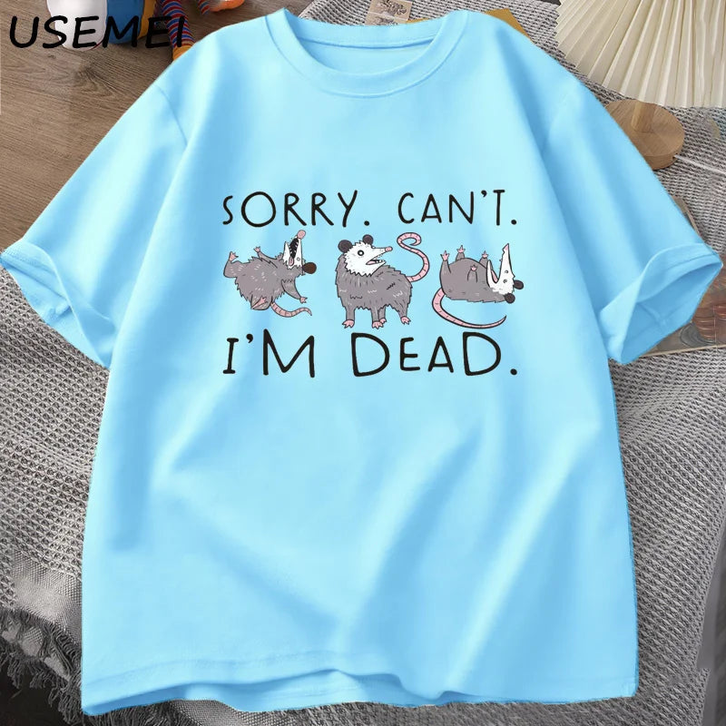 Opossum Anxiety Attack — Funny Animal Streetwear Graphic Tee - Neon Districts