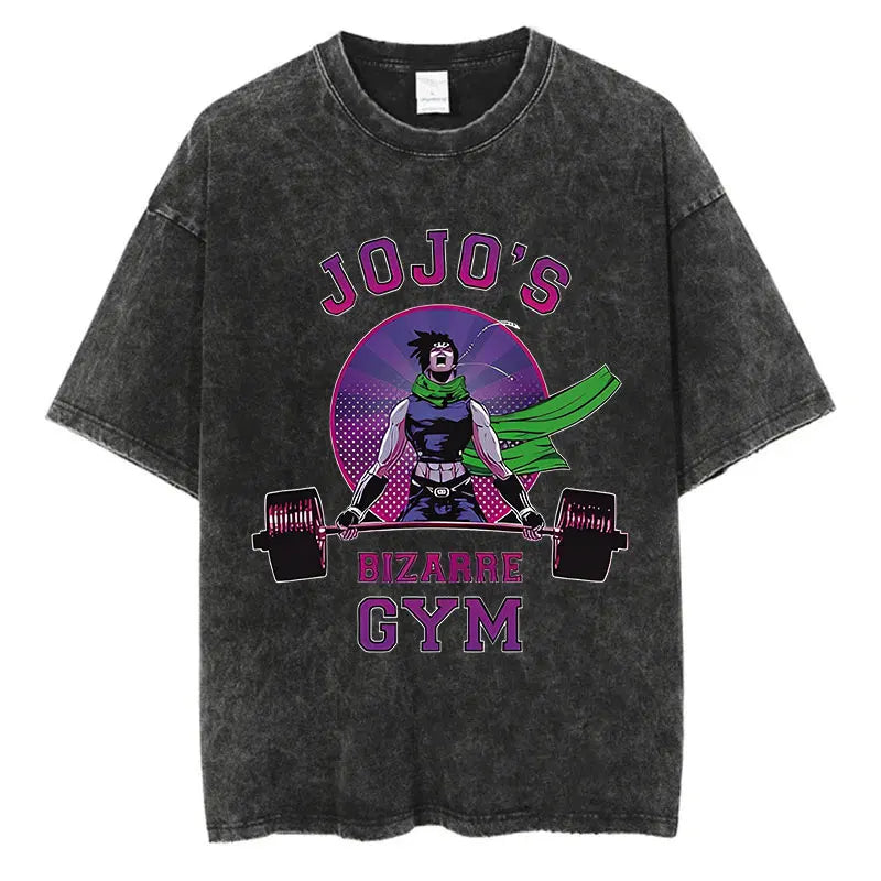 JoJo's Bizarre Adventure — Vintage Washed Hip Hop Streetwear Tee - Neon Districts