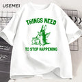 Things Need to Stop — Trending Rabbit Meme Graphic Tee - Neon Districts