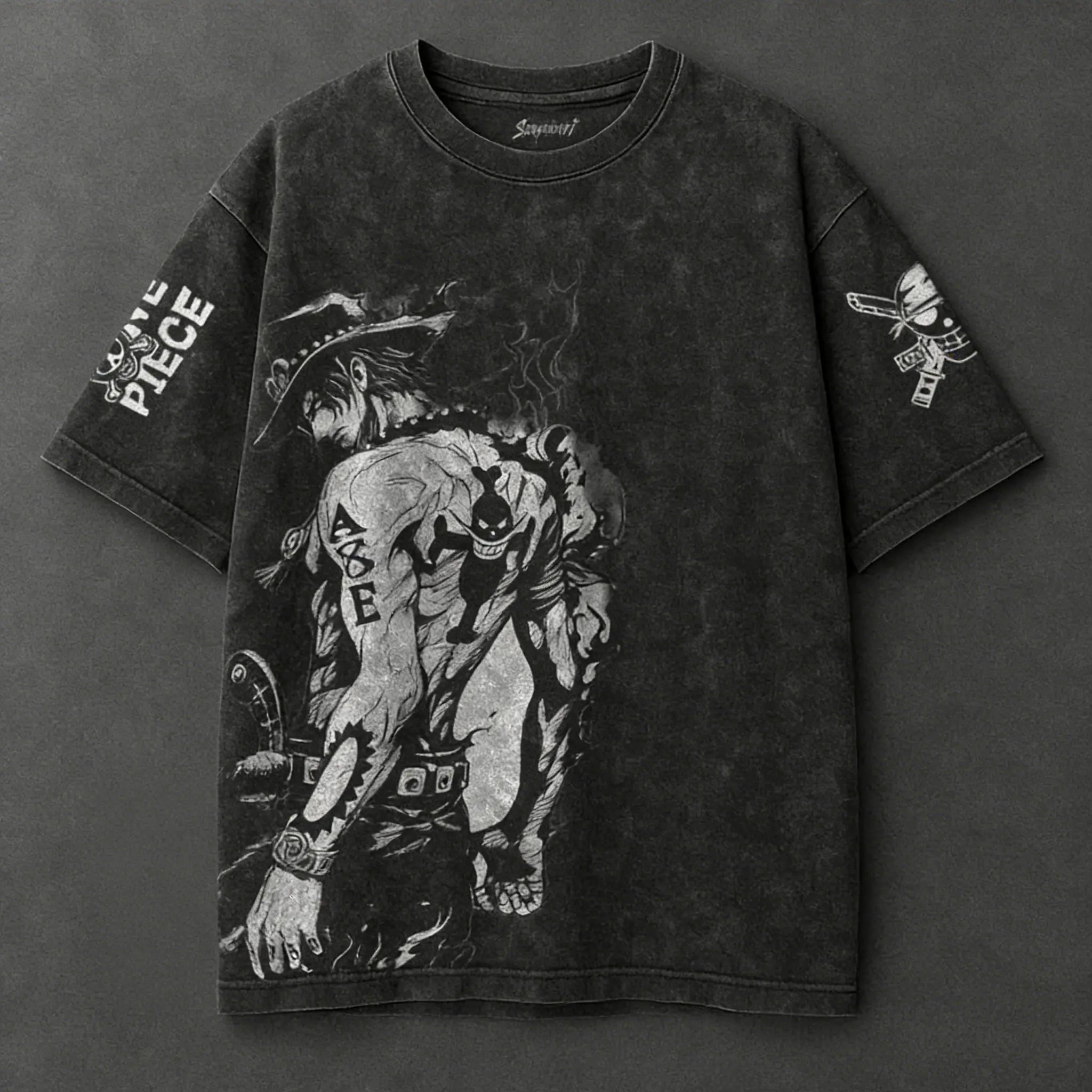 One Piece Zoro & Luffy Harajuku Vintage Tee – Y2K Streetwear