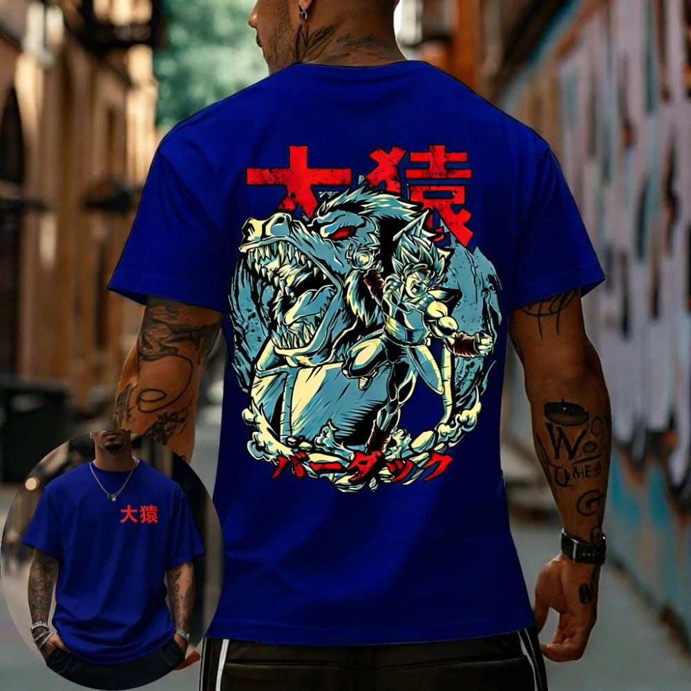 Dragon Ball Goku & Bardock Graphic Tee – Great Ape Anime Shirt