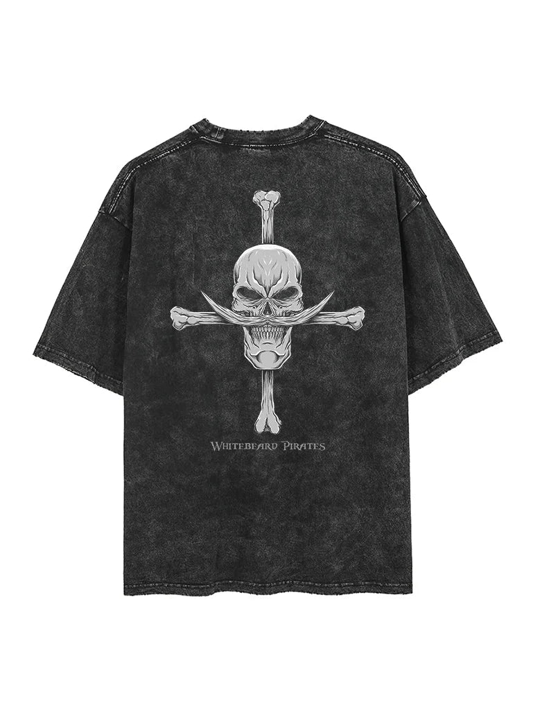 One Piece — Whitebeard Pirates Double-Sided Graphic Tee - Neon Districts
