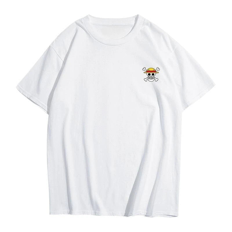 One Piece Graphic Tee: Cartoon Animation Collab for Fans - Neon Districts