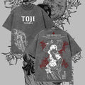 Dark Manga Pattern Tee – Japanese Anime Street Style