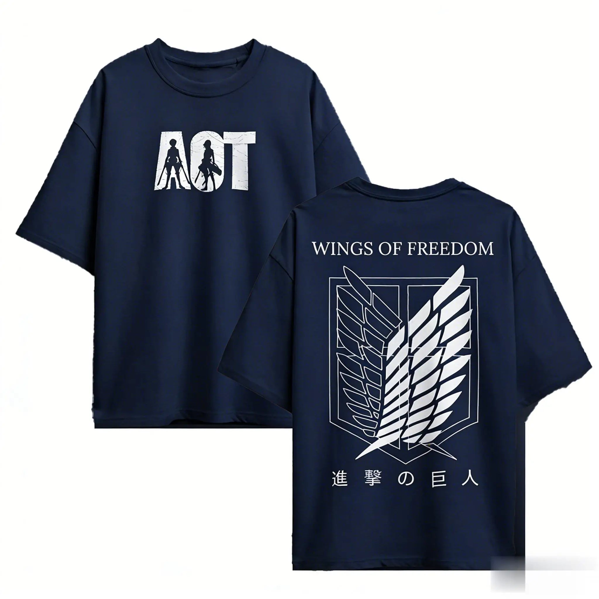 Attack on Titan Oversized Summer Tee – Y2K Streetwear Graphic