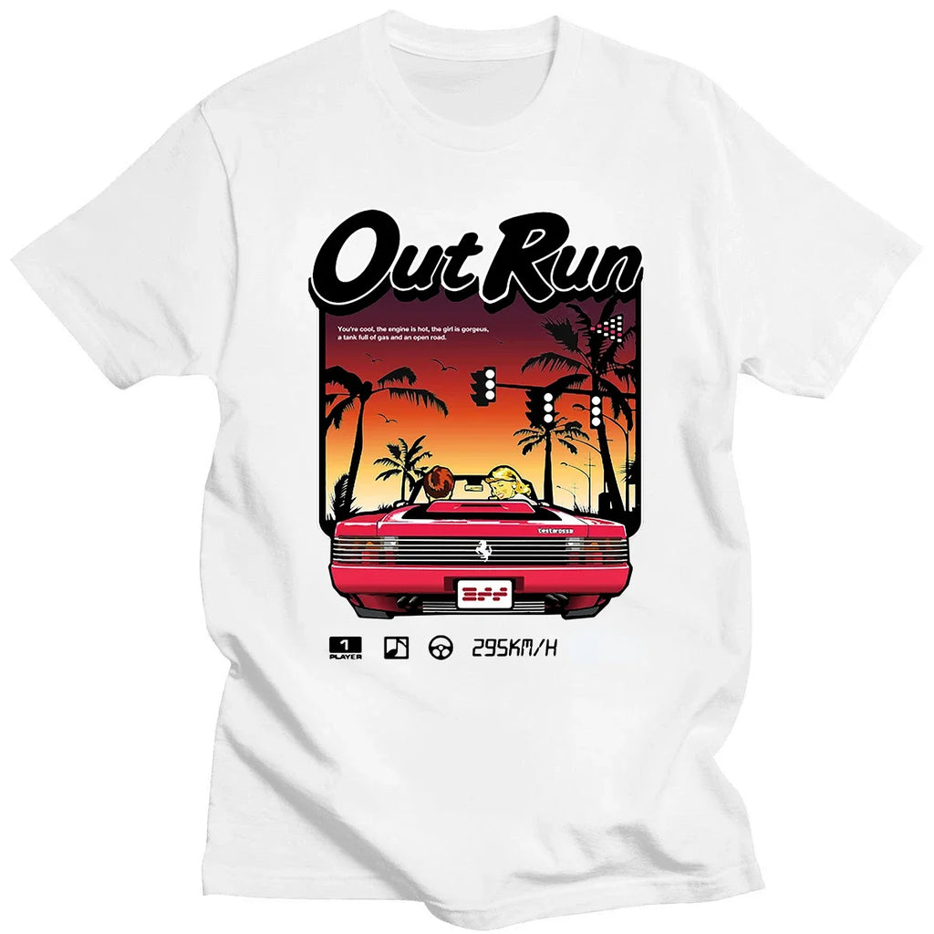 Out Run — 90s Vintage Japan Arcade Tee - Neon Districts