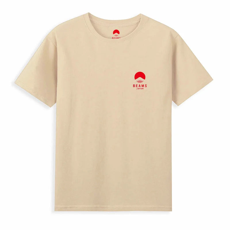 Mount Fuji — Embroidered Logo Japan Cotton Tee - Neon Districts