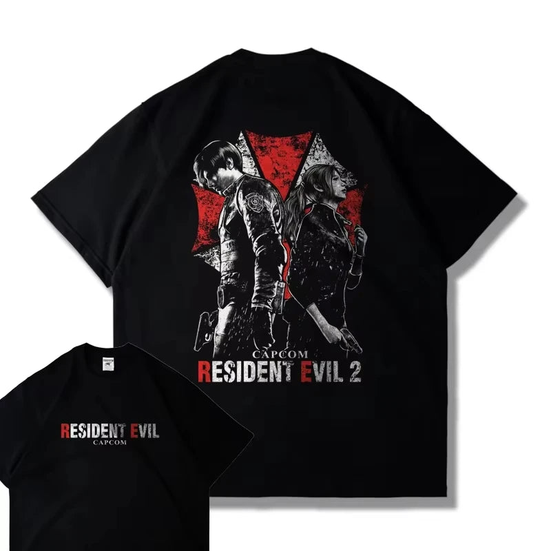 Resident Evil 4 Leon Harajuku Tee – RE4 Remastered Y2K Shirt