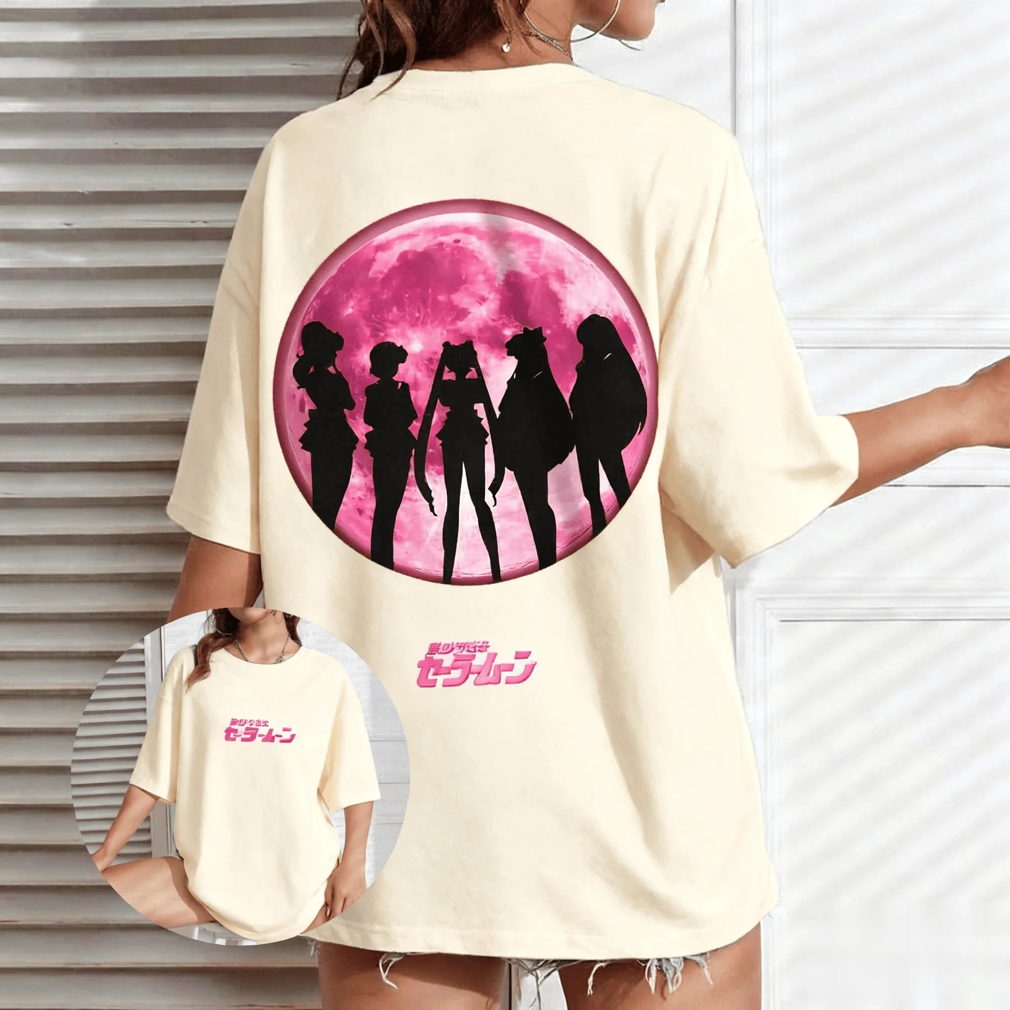 Sailor Moon — Oversize Y2K Streetwear Graphic Tee - Neon Districts