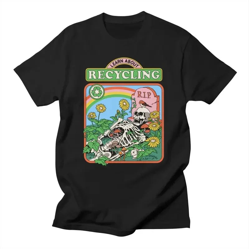 Horror Alien — Are We Here Yet? Harajuku Vintage Demon Graphic Tee - Neon Districts