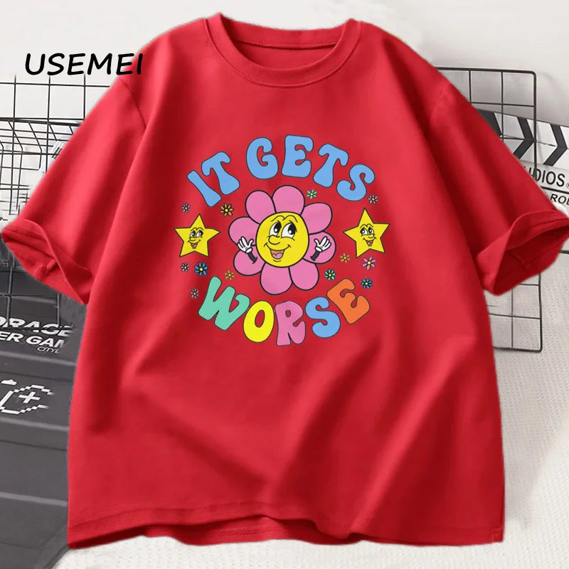 It Gets Worse — Weird-Core Meme Oversized Graphic Tee - Neon Districts