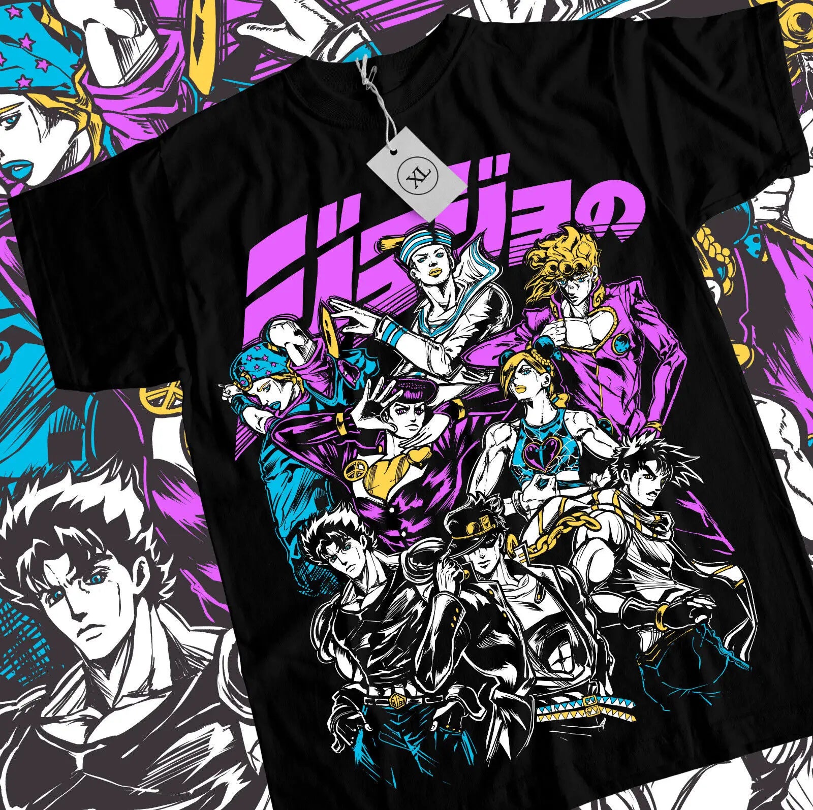 JoJo's Bizarre Adventure Tee – Unique Anime Manga Graphic Design T-Shirt - Neon Districts