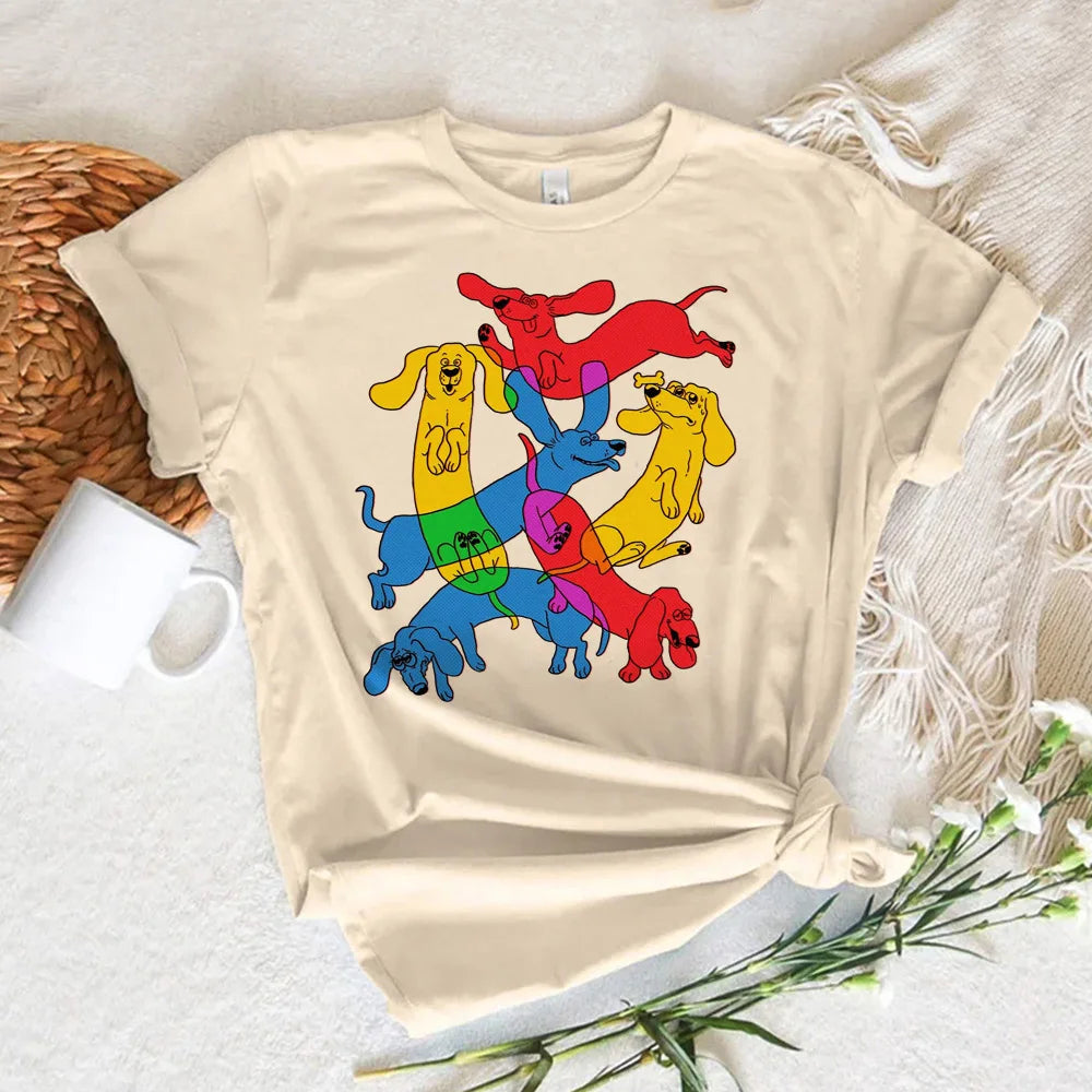 Dachshund Harajuku Graphic Tee - Neon Districts