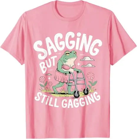 Sagging But Still Gagging — Frog Meme Women's Fashion Tee - Neon Districts