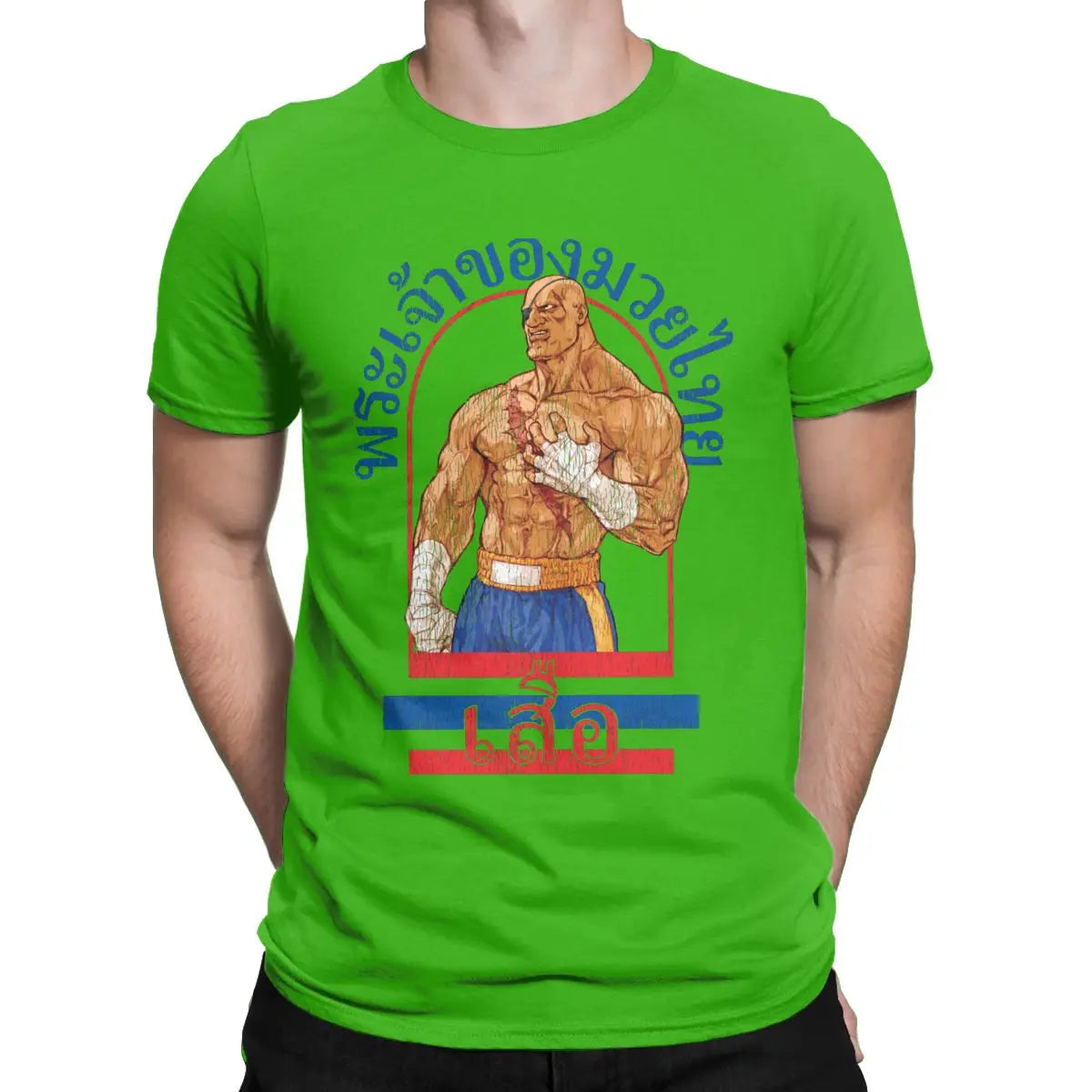 Sagat — God of Muay Thai Street Fighter Gym Tee - Neon Districts