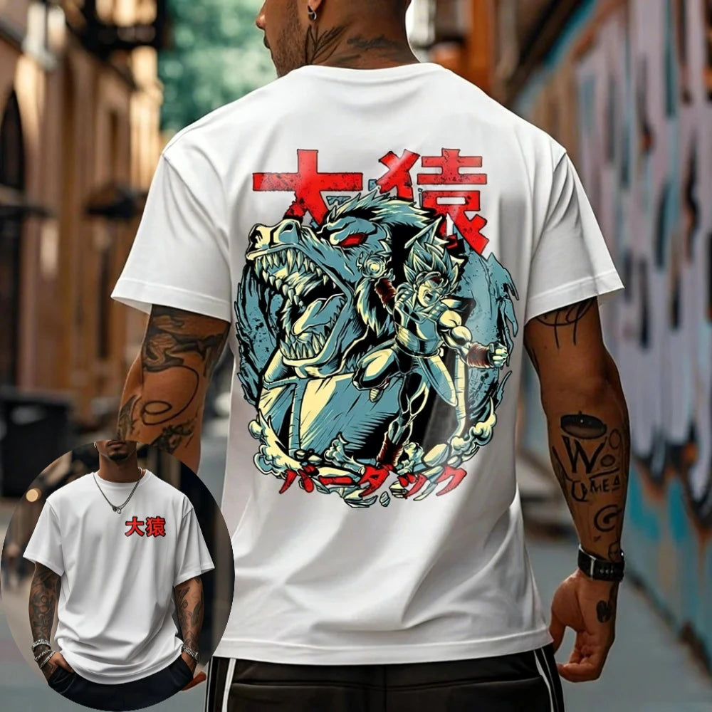 Dragon Ball Goku & Bardock Graphic Tee – Great Ape Anime Shirt