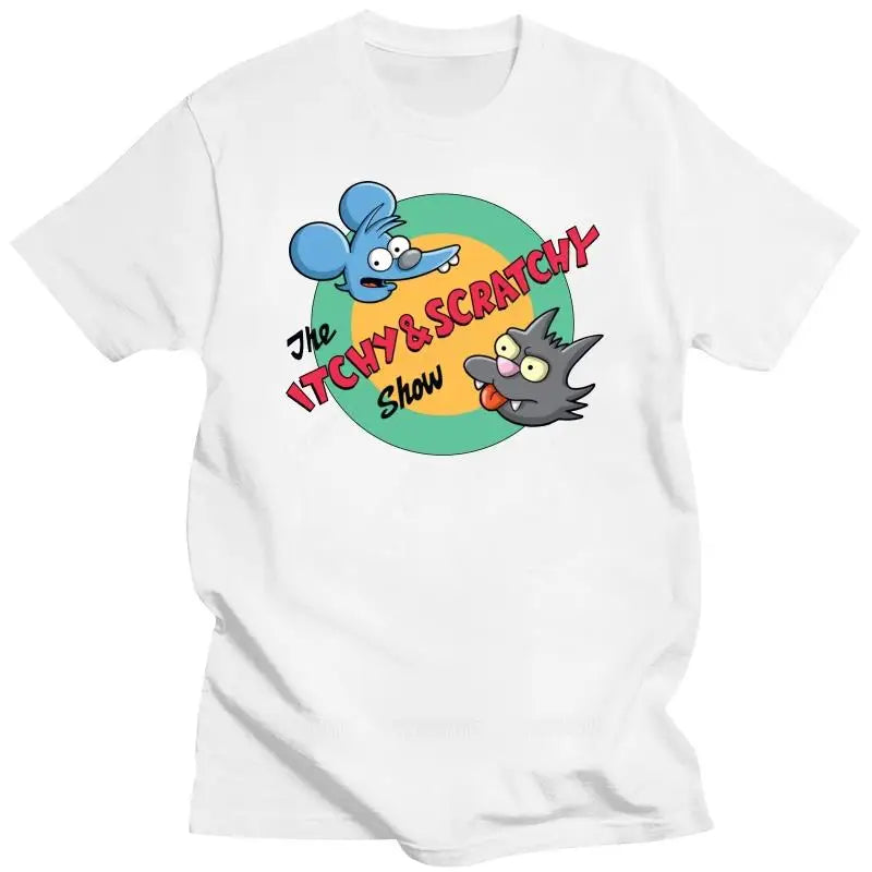 Itchy & Scratchy — Porch Pals Simpsons Unisex Graphic Tee - Neon Districts