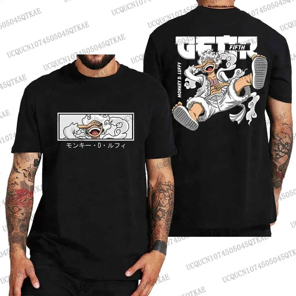 One Piece Luffy Oversized Cotton Tee - Stylish One Piece Luffy T-shirt for Fans