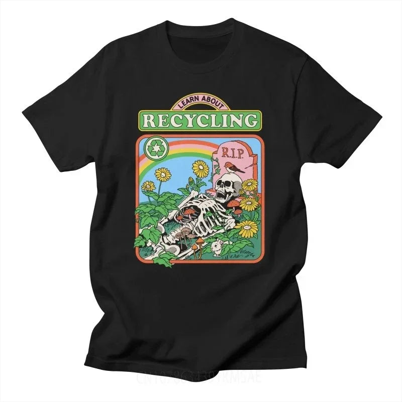 Horror Alien — Are We Here Yet? Harajuku Vintage Demon Graphic Tee - Neon Districts