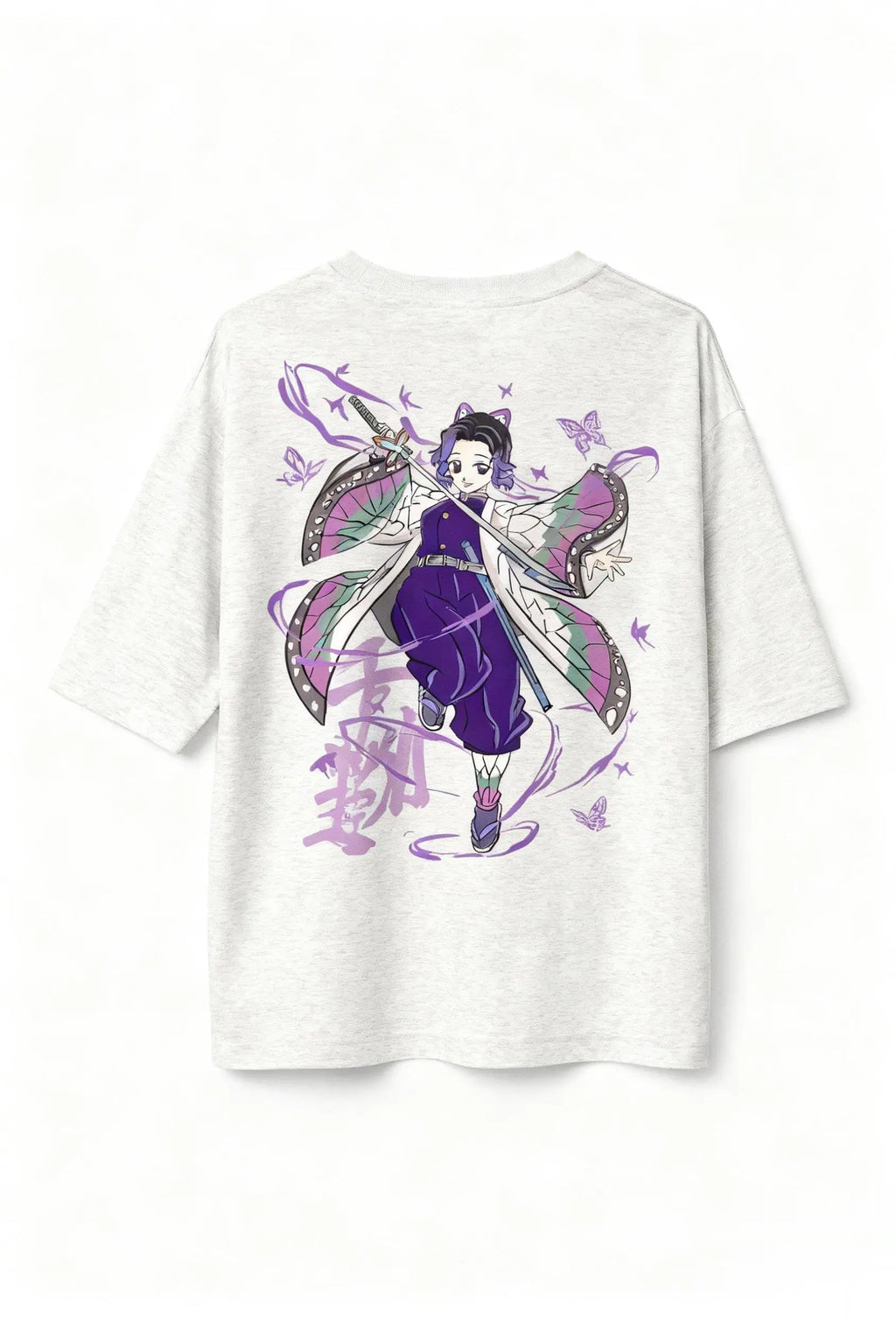 Demon Slayer Shinobu Kocho Graphic Tee – Oversized Anime Top