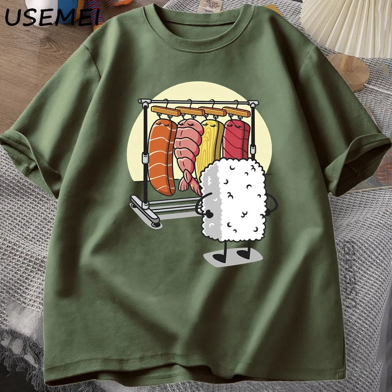 Sushi Wardrobe — Japanese Food Humor Graphic Tee - Neon Districts