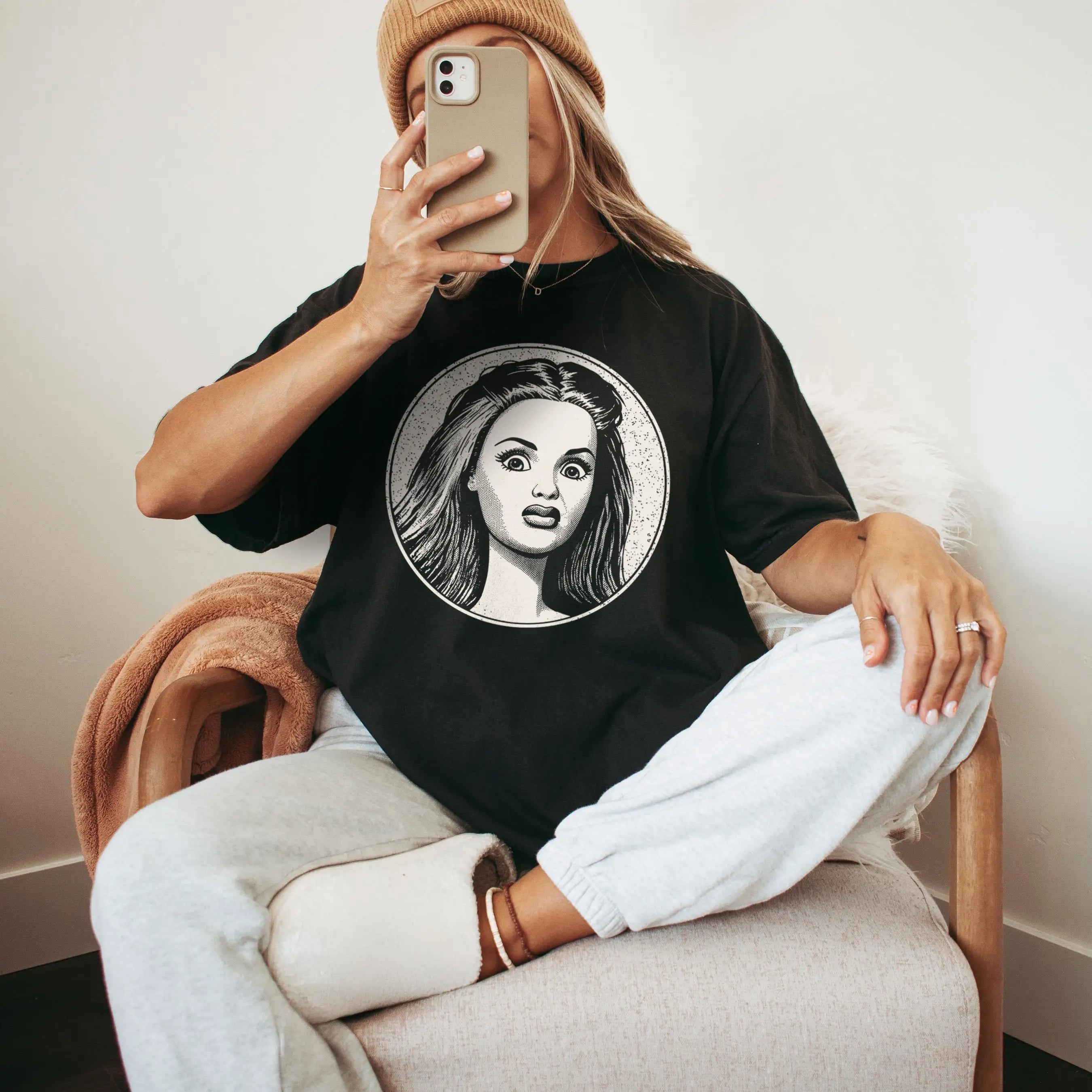 Disgusted Doll Face — Cursed Image Meme Graphic Tee - Neon Districts
