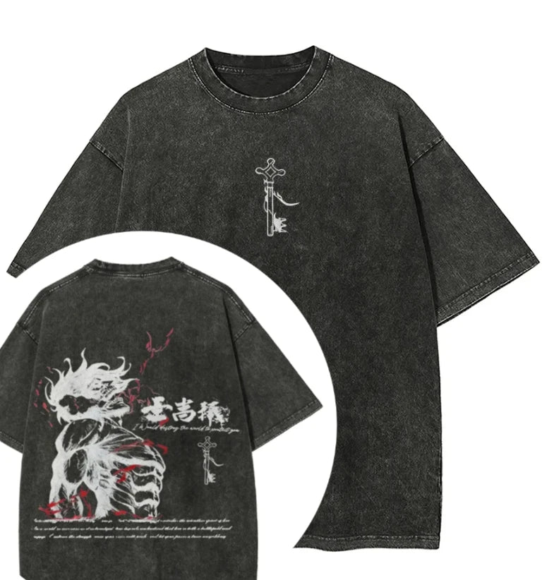 Attack on Titan Retro Cotton Tee – Anime Streetwear