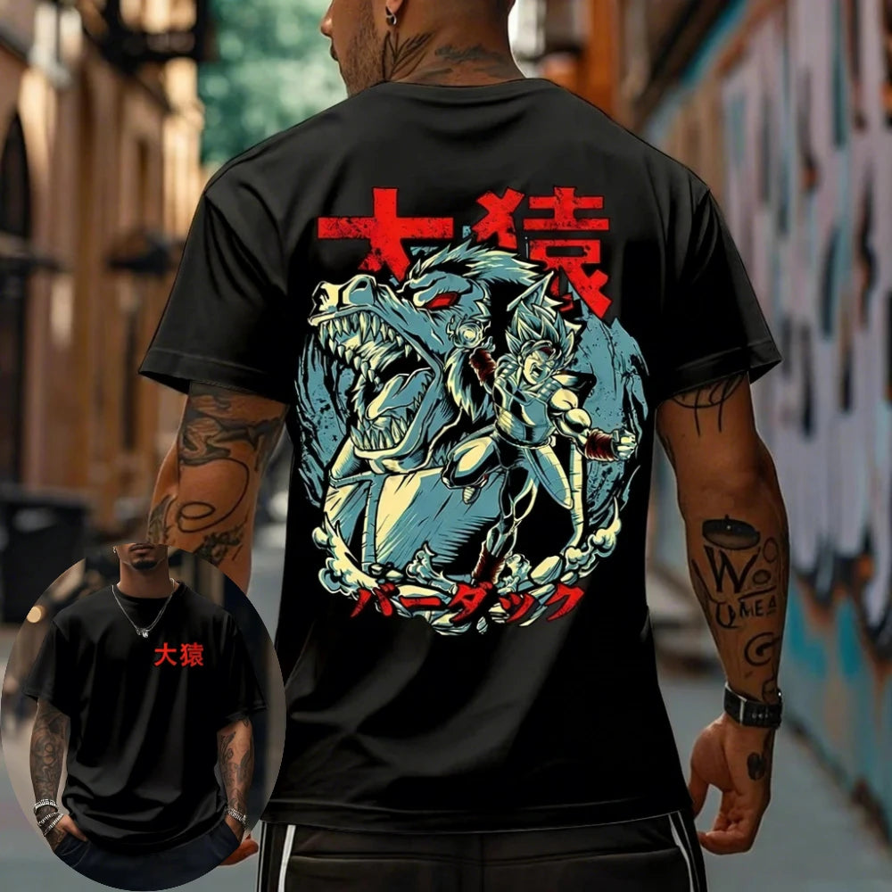 Dragon Ball Goku & Bardock Graphic Tee – Great Ape Anime Shirt