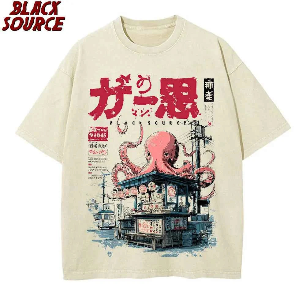 Japanese Takoyaki Street Food Oversized Tee