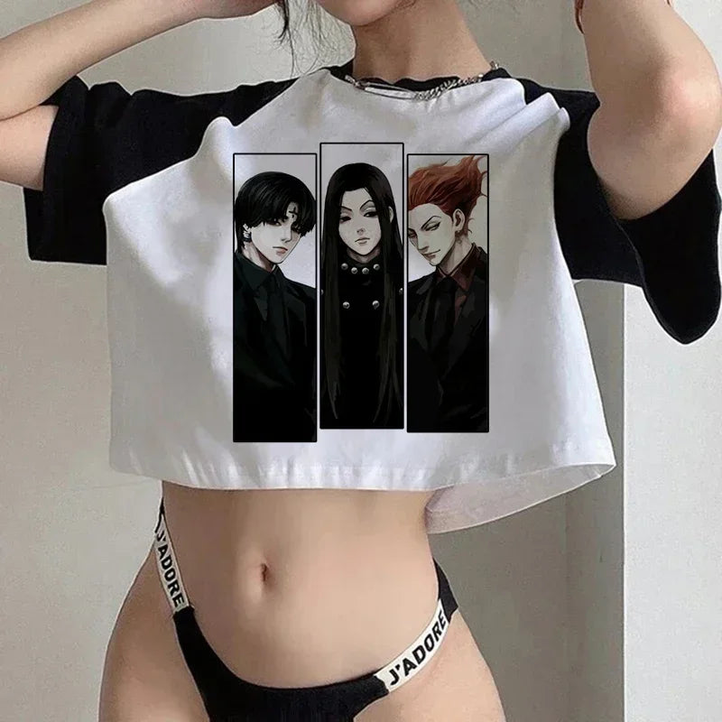 Hunter x Hunter Killua Crop Top – Harajuku Y2K Anime Tee