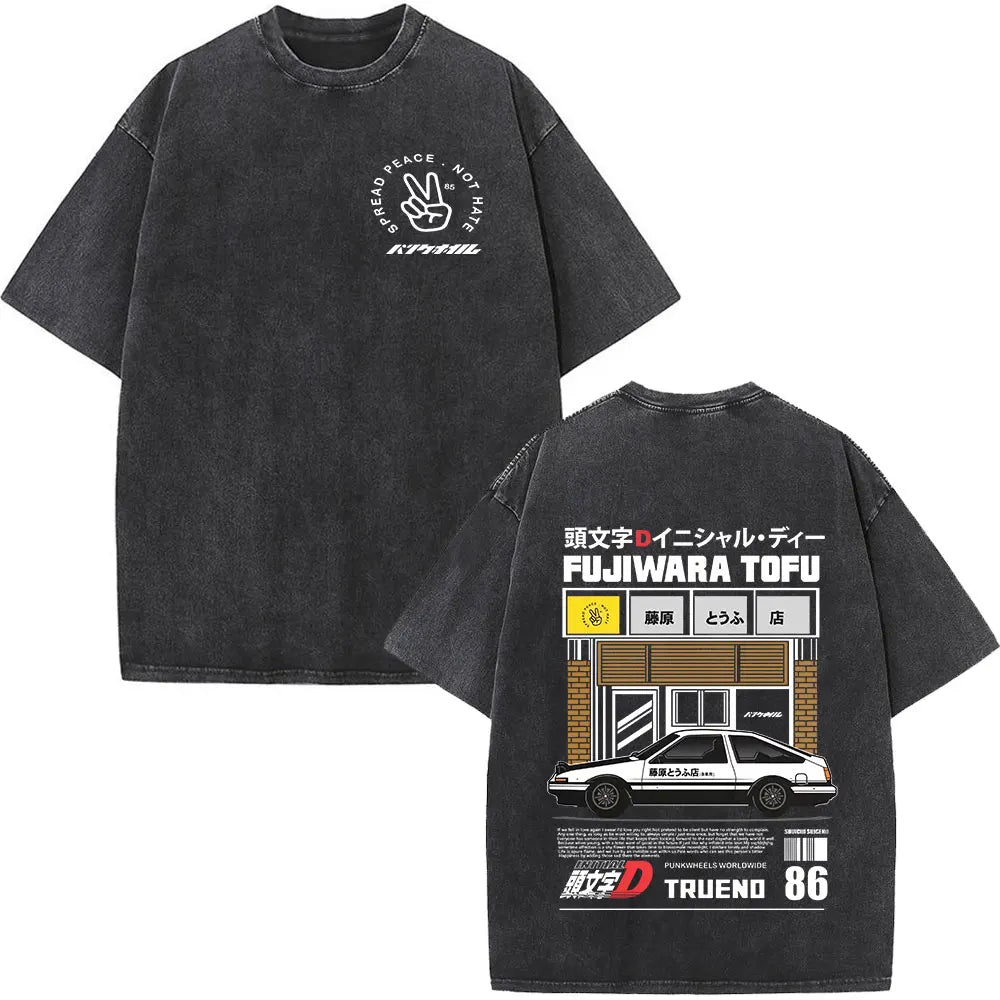 Initial D — AE86 Drift Washed Oversized Tee