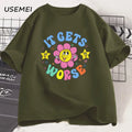 It Gets Worse — Weird-Core Meme Oversized Graphic Tee - Neon Districts